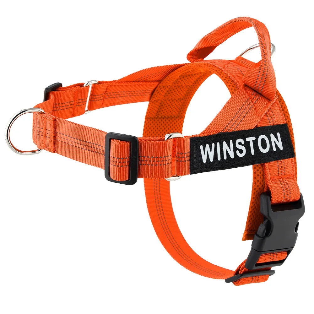 Personalized Dog Harness Reflective Adjustable Dog Harness Vest For small Medium large Dog Harness Vest Training Walking Running