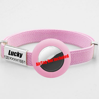Fashion AirTag Cat Collar Elastic Customized Name Tag Tracker GPS Case Holder Anti-Loss Adjustable Pet ID Cute Dog Kitten Collar