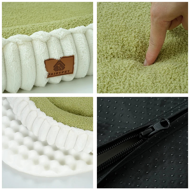Winter Orthopedic Dog Bed for Dogs Breeds,Egg Crate Foam Dog Sofa Beds,Pet Couch Bed with Four Sided Bolster,Non-Slip Bottom