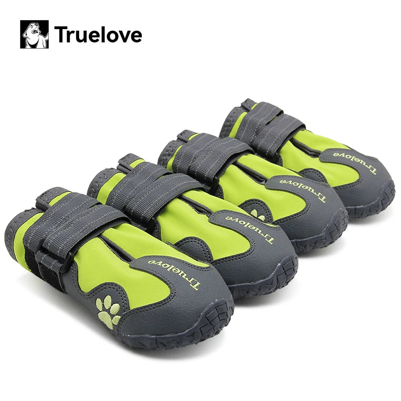 Truelove Non-slip Waterproof Outdoor Safety Warm Fleece Dog Rain Shoes Durable Luxury Breathable Hiking Soft Pet Boots TLS3961