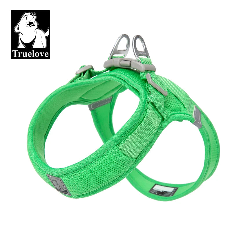 TRUELOVE Reflective Dog Harness Vest Adjustable Soft Mesh No Pull Pet Harness for Small Medium Large Dog Outdoor Walking TLH3013