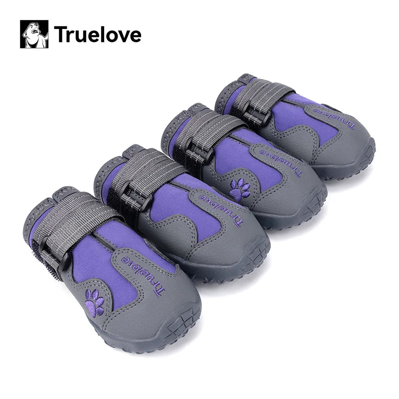 Truelove Non-slip Waterproof Outdoor Safety Warm Fleece Dog Rain Shoes Durable Luxury Breathable Hiking Soft Pet Boots TLS3961