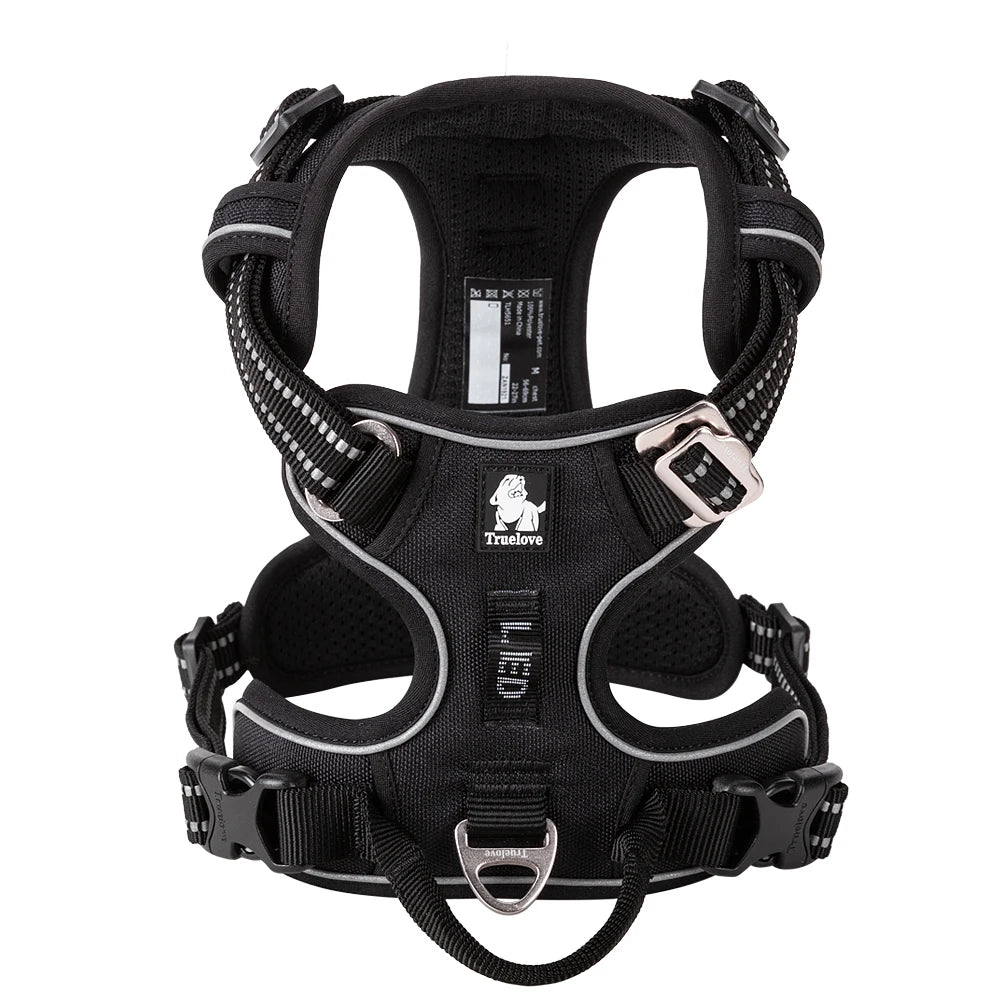 Truelove No Pull Dog Harness Reflective Breathable Adjustable Training Vest for Small Medium Large Dogs Night Walking TLH5657