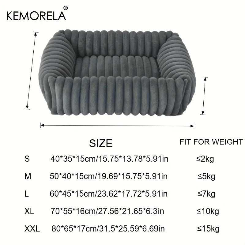 Orthopedic Plush Dog Bed - Mattress with High Resilience Support All Seasons Fluffy Pet Bed for Medium Large Dogs,for Bedroom
