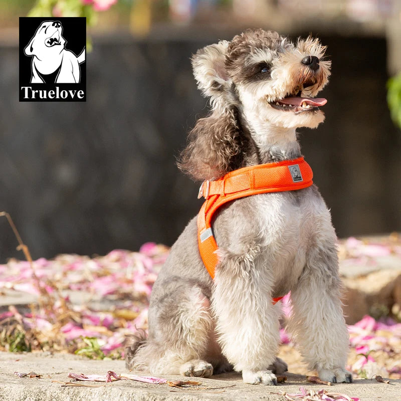 TRUELOVE Reflective Dog Harness Vest Adjustable Soft Mesh No Pull Pet Harness for Small Medium Large Dog Outdoor Walking TLH3013