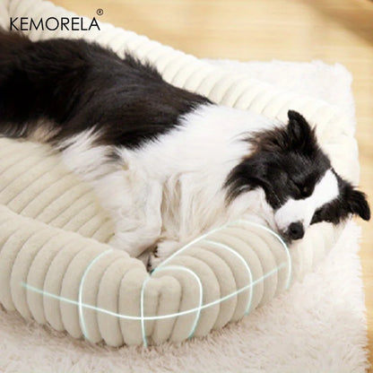 Orthopedic Plush Dog Bed - Mattress with High Resilience Support All Seasons Fluffy Pet Bed for Medium Large Dogs,for Bedroom