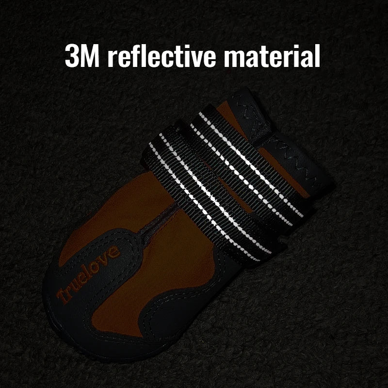 Truelove Non-slip Waterproof Outdoor Safety Warm Fleece Dog Rain Shoes Durable Luxury Breathable Hiking Soft Pet Boots TLS3961