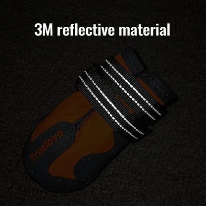 Truelove Non-slip Waterproof Outdoor Safety Warm Fleece Dog Rain Shoes Durable Luxury Breathable Hiking Soft Pet Boots TLS3961