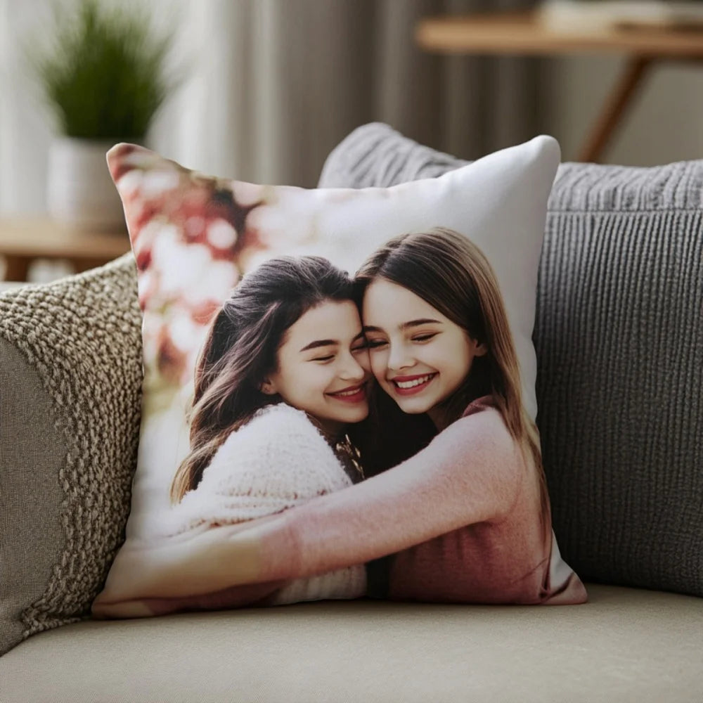 1Pc Custom Photo Throw Pillow-Personalized Double-Sided Design,Soft Plush Cushion with Insert,Perfect Gift for Various Festivals