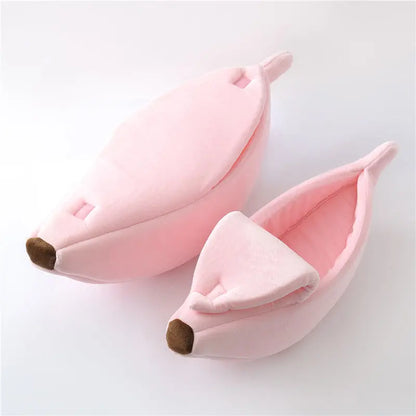 Winter Banana Cat Bed House Funny Cute Cozy Cat Mat Beds Warm Durable Portable Pet Basket Kennel Dog Cushion Cat Supplies winter