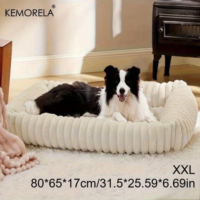 Orthopedic Plush Dog Bed - Mattress with High Resilience Support All Seasons Fluffy Pet Bed for Medium Large Dogs,for Bedroom