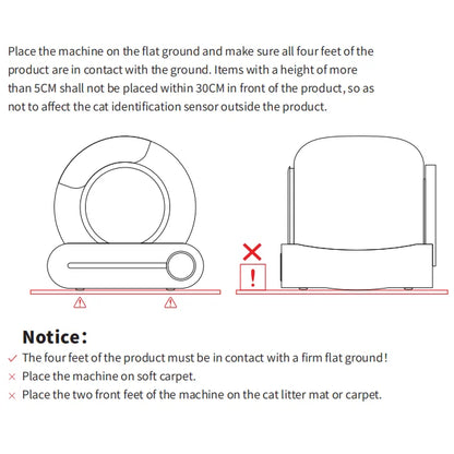 Smart Cat Litter Box Fully Automatic Large Capacity Cat Litter Box Semi-enclosed Smart Cat Toilet APP Remote Control