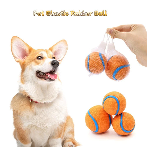 Tough Dog Toy Ball Chew Proof Elastic Jumping Fetch Ball for Large Medium Small Dogs Puppy Pet Chew Toy Solid Pet Accessories