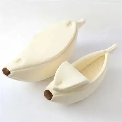 Winter Banana Cat Bed House Funny Cute Cozy Cat Mat Beds Warm Durable Portable Pet Basket Kennel Dog Cushion Cat Supplies winter