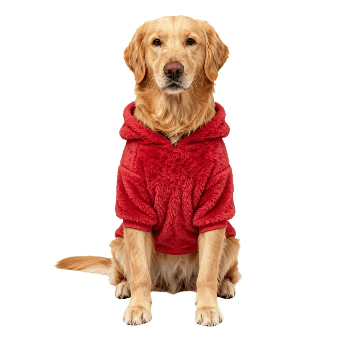 Winter Pet Dog Clothes Fleece Warm Hoodie For Medium Large Dogs Soft Dog Plush Outdoor Coat Labrador Golden Retriever Clothing