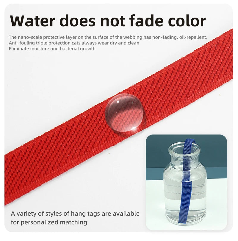 Fashion AirTag Cat Collar Elastic Customized Name Tag Tracker GPS Case Holder Anti-Loss Adjustable Pet ID Cute Dog Kitten Collar