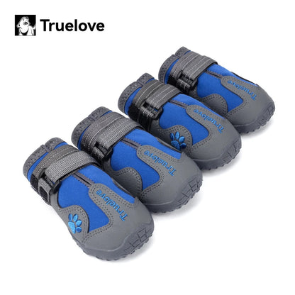 Truelove Non-slip Waterproof Outdoor Safety Warm Fleece Dog Rain Shoes Durable Luxury Breathable Hiking Soft Pet Boots TLS3961