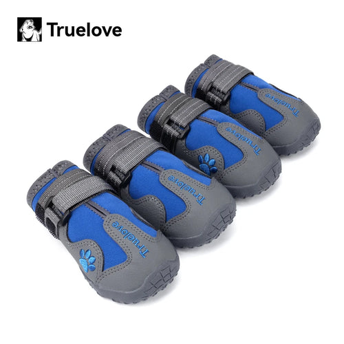 Truelove Non-slip Waterproof Outdoor Safety Warm Fleece Dog Rain Shoes Durable Luxury Breathable Hiking Soft Pet Boots TLS3961