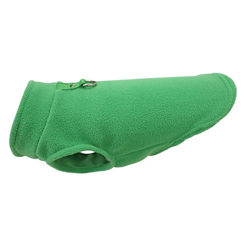 Dog Sweater Cat Fleece Vest Soft Dog Jacket with Leash D-Ring Winter Warm Coat Puppy Clothes for Dogs Cats Chihuahua Apparel