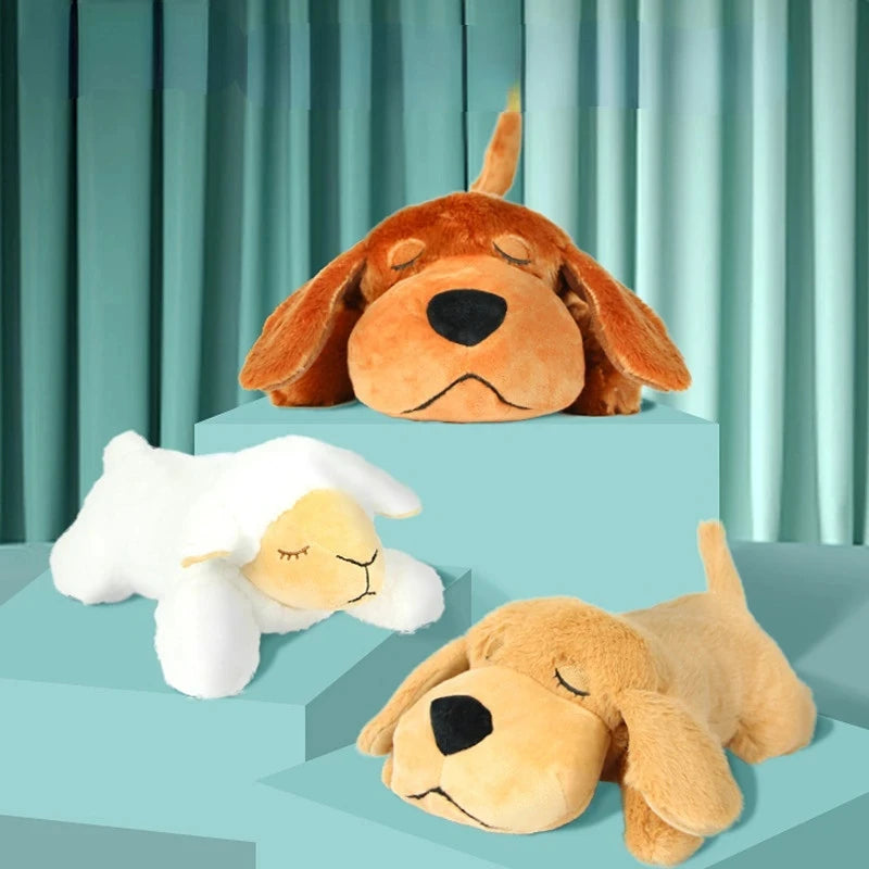 Pet Soothing Toys, Dog Anxiety Companion Sleep Simulation Heartbeat Plush Toys – The Perfect Gift for Your Furry Friend!