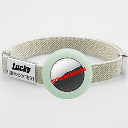 Fashion AirTag Cat Collar Elastic Customized Name Tag Tracker GPS Case Holder Anti-Loss Adjustable Pet ID Cute Dog Kitten Collar