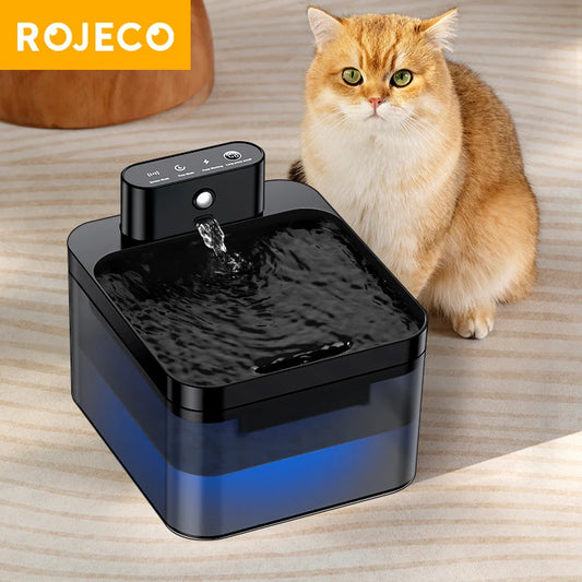 Fontaine à Eau Sans Fil pour Chat et Chien, Capteur Infrarouge
