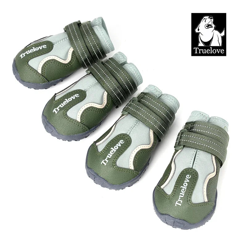 Truelove Dog Shoes for Large Medium Dog Boots & Paw Protectors for Winter Snowy Day Pavement Waterproof with TPR Sole TLS3963