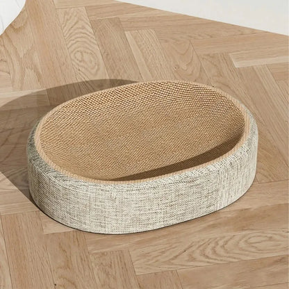 Sisal Cat Scratcher Bed, Wear-resistant Cat Scratching Pad Wrapped with Hemp Rope, Cat Toy, No Shedding, Scratch-resistant, Self
