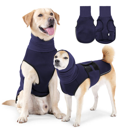 Dog Anxiety Vest and Coat-Keep Pet Calm, Dog Jacket for Thunder, Anti Anxiety Vest for Dogs and Cat Body and Ear