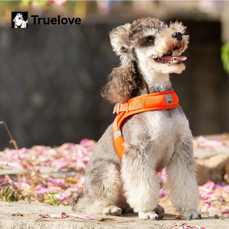 TRUELOVE Reflective Dog Harness Vest Adjustable Soft Mesh No Pull Pet Harness for Small Medium Large Dog Outdoor Walking TLH3013