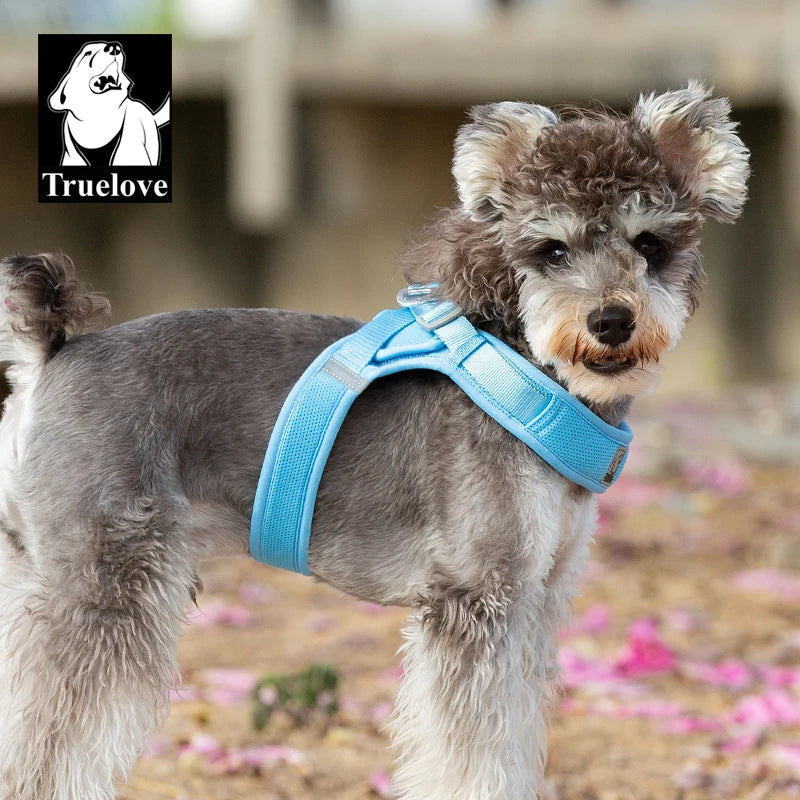 TRUELOVE Reflective Dog Harness Vest Adjustable Soft Mesh No Pull Pet Harness for Small Medium Large Dog Outdoor Walking TLH3013