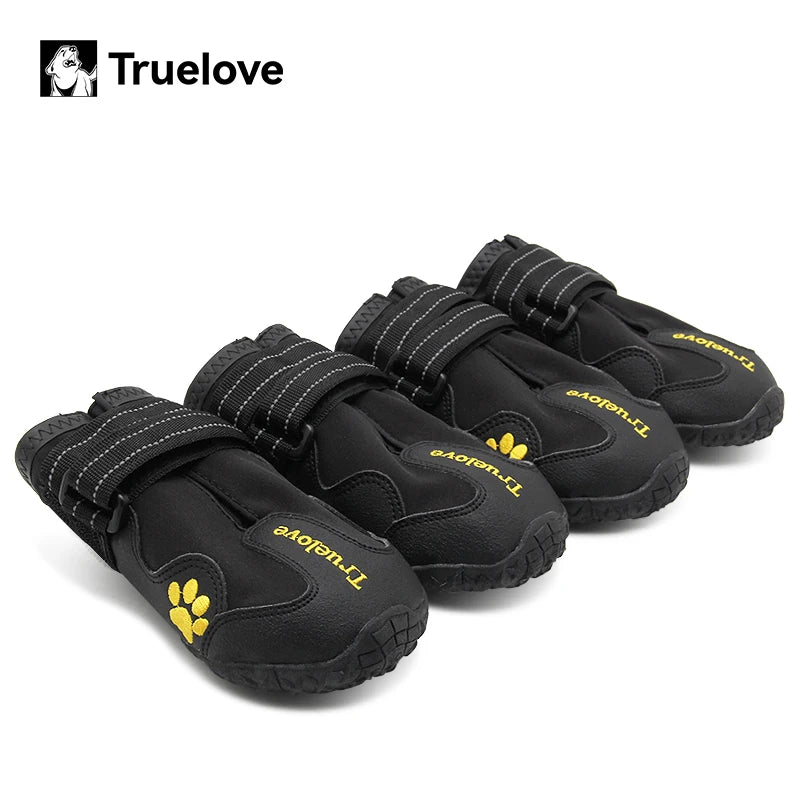 Truelove Non-slip Waterproof Outdoor Safety Warm Fleece Dog Rain Shoes Durable Luxury Breathable Hiking Soft Pet Boots TLS3961