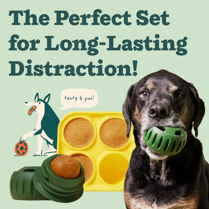 Pupsicle & Treat Tray Long-Lasting Interactive Dog Ball Toy Silicone Dog Treat Mold Keep Your Pup Busy Anti Chew Easy Clean Toys