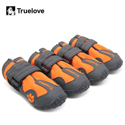 Truelove Non-slip Waterproof Outdoor Safety Warm Fleece Dog Rain Shoes Durable Luxury Breathable Hiking Soft Pet Boots TLS3961