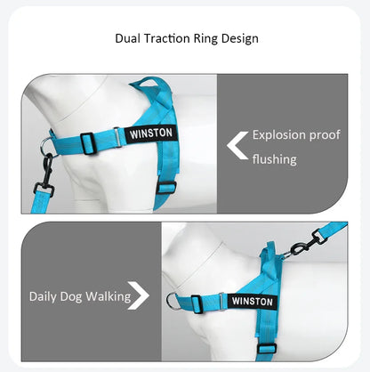 Personalized Dog Harness Reflective Adjustable Dog Harness Vest For small Medium large Dog Harness Vest Training Walking Running