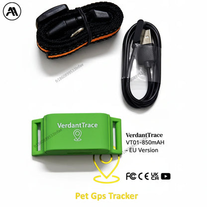 IP67 Waterproof 4G GPS Tracker for Dogs & Cats, Mini Real-Time Anti-Lost Pet Locator, Fashion Smart Collar for Pets