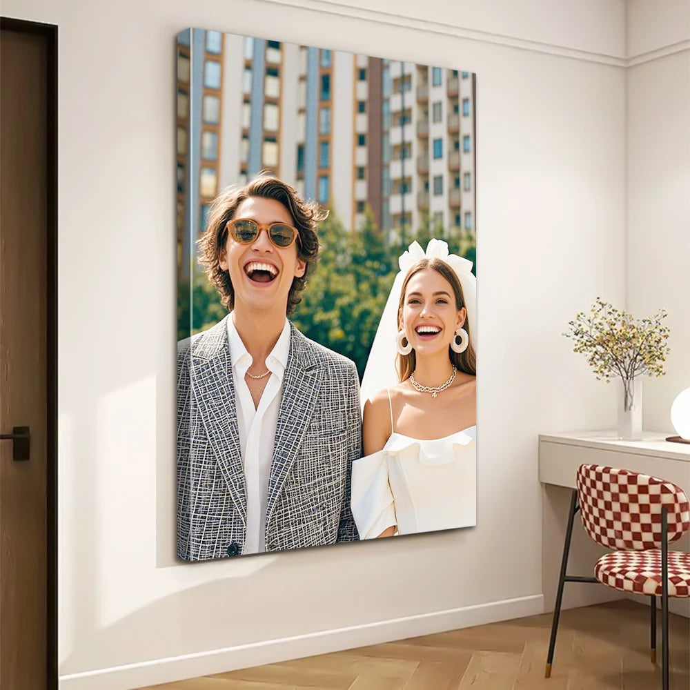 1pc custom canvas poster, your photo decorative painting, Personalized gifts For wall decor，customized gift as canvas wall art