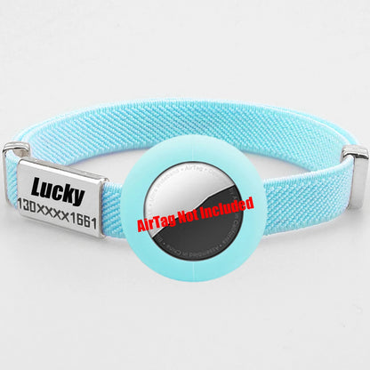 Fashion AirTag Cat Collar Elastic Customized Name Tag Tracker GPS Case Holder Anti-Loss Adjustable Pet ID Cute Dog Kitten Collar