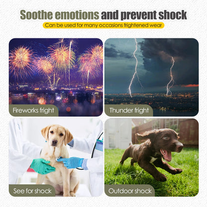 Dog Anxiety Vest and Coat-Keep Pet Calm, Dog Jacket for Thunder, Anti Anxiety Vest for Dogs and Cat Body and Ear