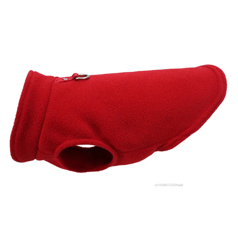 Dog Sweater Cat Fleece Vest Soft Dog Jacket with Leash D-Ring Winter Warm Coat Puppy Clothes for Dogs Cats Chihuahua Apparel