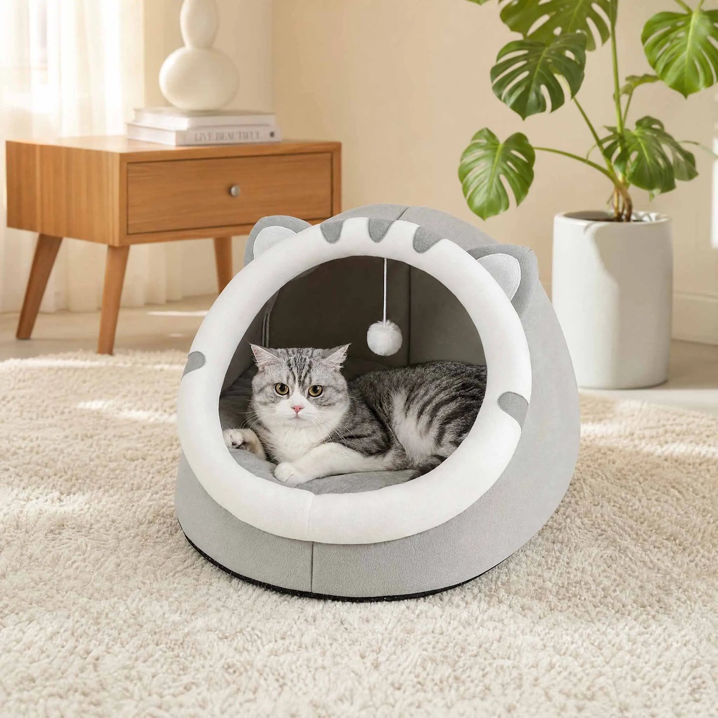 Super Cat Bed Warm Pet House Kitten Cave Cushion Cat House Warm Sleeping Dog Basket Tent Small Dog Mat Supplies Bed For Cats