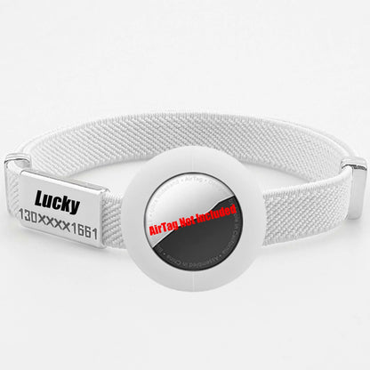 Fashion AirTag Cat Collar Elastic Customized Name Tag Tracker GPS Case Holder Anti-Loss Adjustable Pet ID Cute Dog Kitten Collar