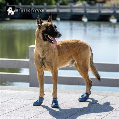 Truelove Non-slip Waterproof Outdoor Safety Warm Fleece Dog Rain Shoes Durable Luxury Breathable Hiking Soft Pet Boots TLS3961