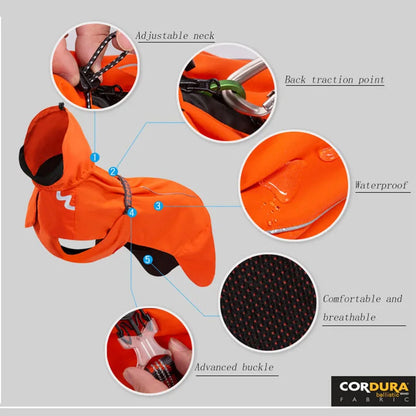TRUELOVE Pet Clothing Waterproof Windbreaker Detachable Jacket Clothes for Dogs Fashion Patterns Soft Pet Raincoat Coat YG1872
