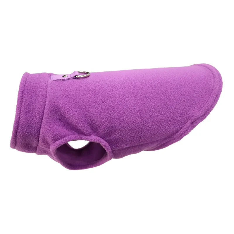 Dog Sweater Cat Fleece Vest Soft Dog Jacket with Leash D-Ring Winter Warm Coat Puppy Clothes for Dogs Cats Chihuahua Apparel
