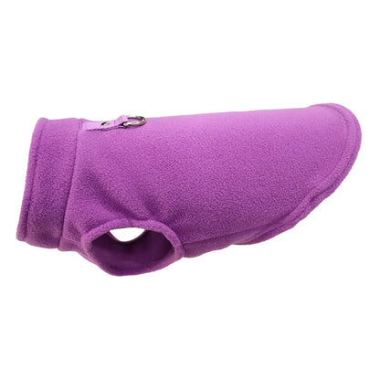 Dog Sweater Cat Fleece Vest Soft Dog Jacket with Leash D-Ring Winter Warm Coat Puppy Clothes for Dogs Cats Chihuahua Apparel