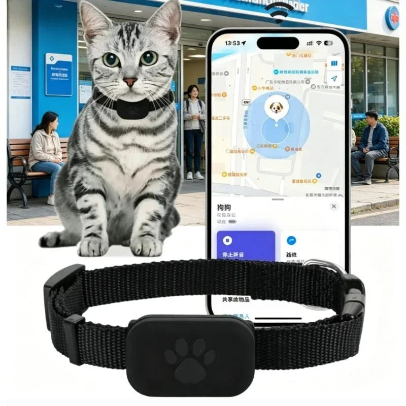 Pet Bluetooth GPS Tracker Dog Mini Tracking Movement Alert Collars Anti Lost Tracker for Cats and Puppies Remote Global Locator