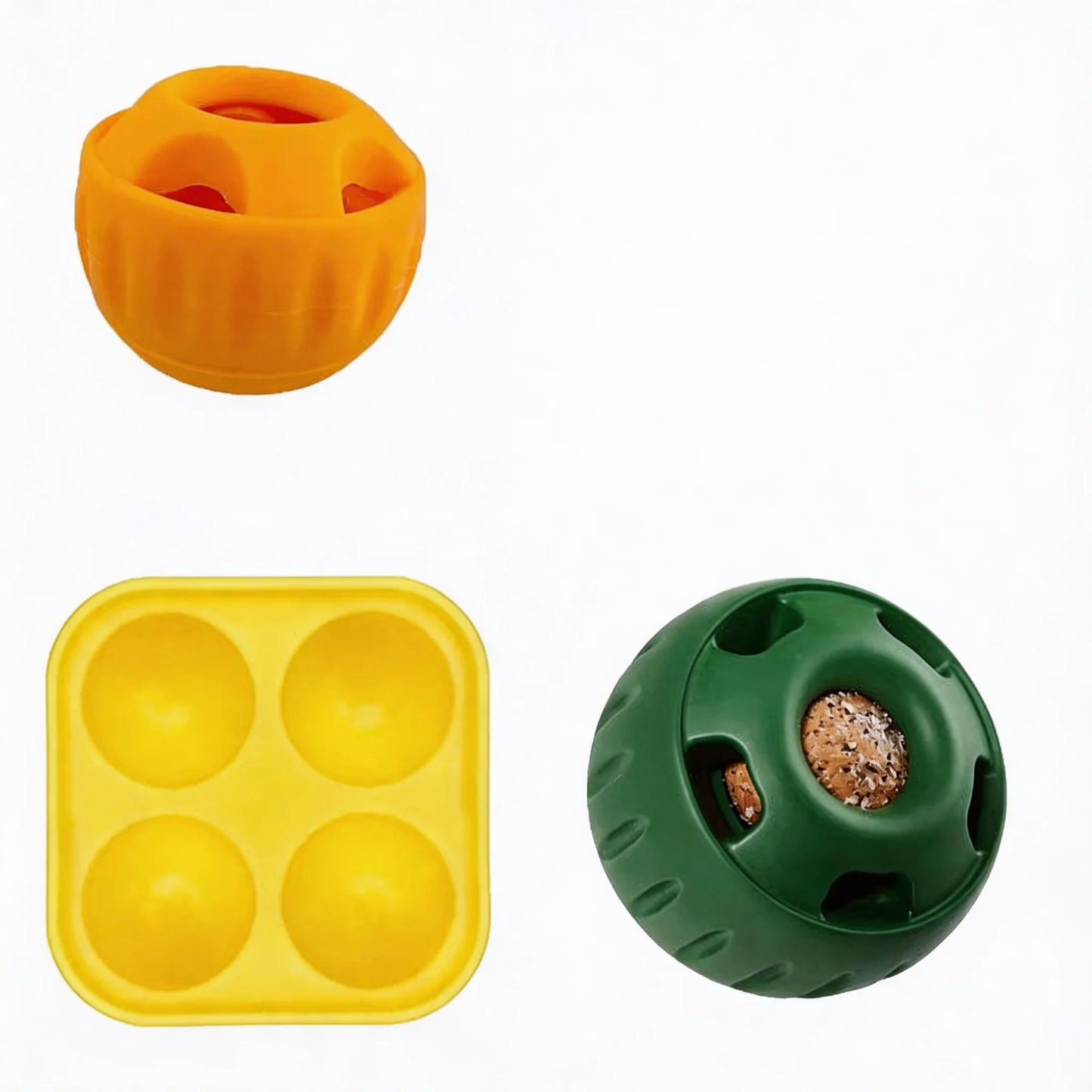Pupsicle & Treat Tray Long-Lasting Interactive Dog Ball Toy Silicone Dog Treat Mold Keep Your Pup Busy Anti Chew Easy Clean Toys