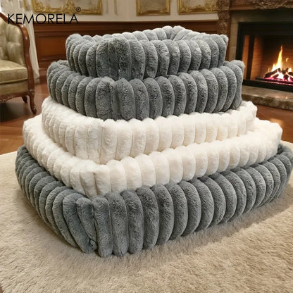 Orthopedic Plush Dog Bed - Mattress with High Resilience Support All Seasons Fluffy Pet Bed for Medium Large Dogs,for Bedroom