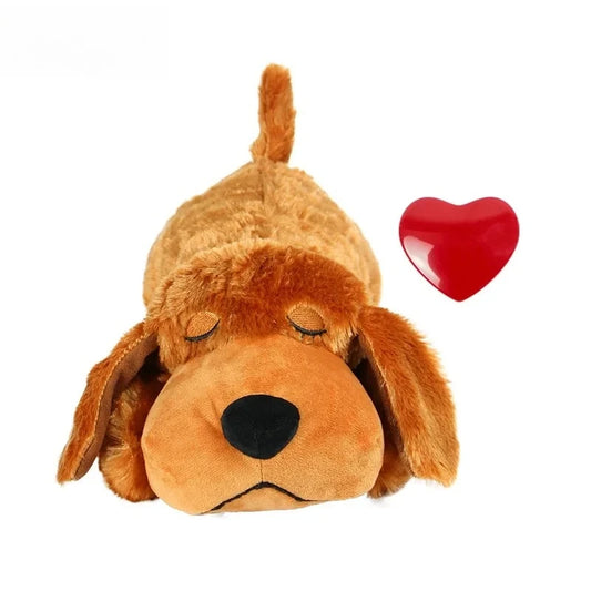 Peluche apaisante à battement de cœur pour chien anxieux